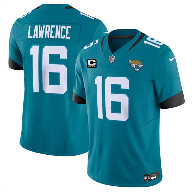 Men & Women & Youth Jacksonville Jaguars #16 Trevor Lawrence Teal With 4-Star C Patch Vapor Untouchable Limited Stitched Jersey,We sell and wholesale Men & Women & Youth Jacksonville Jaguars #16 Trevor Lawrence Teal With 4-Star C Patch Vapor Untouchable Limited Stitched Jersey on line form chian!